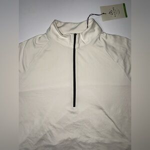Women’s Long Sleeve 1/4 Zip (Bright White Color)